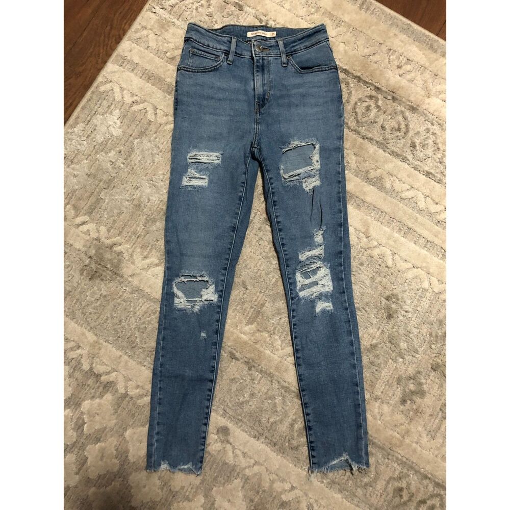 Woman's Size 25 High Rise Skinny Distressed Levi's